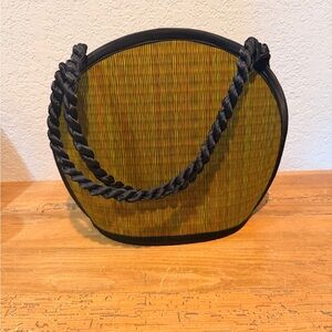 NWOT Baskets of Cambodia Saraye Tatami hand-woven grass shoulder bag boho